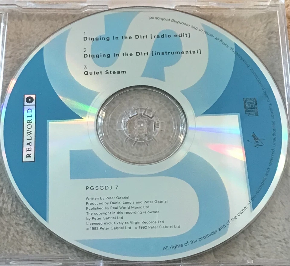 Peter Gabriel 'Digging In The Dirt' CD Promo Single 1992 UK PGSCDJ 7 Real World Foto 1 de 1