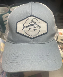Cappello snapback Magellan Outdoors BlueFin Tournament blu bianco berretto camionista maglia - Foto 1 di 6