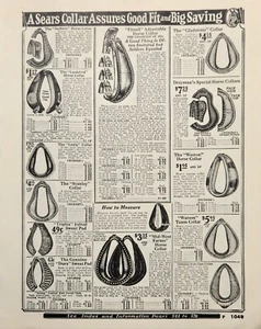1927 Sears Roebuck Catalogue Sears Collars Ad - Picture 1 of 1