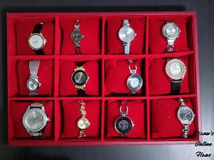 Damen Armbanduhr 12 stk vergoldet Uhrwerk Analog Konvolut Armband o. Verschluß - Bild 1 von 4