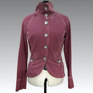 Chaqueta prAna Breathe Mujer XS Vintage Malva Botón Grande Algodón Orgánico Boho Indie - Imagen 1 de 10