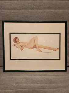 Susan Barnes Original Aquarell Frau wunderschön gerahmt & Schild - $ 150 ( - Bild 1 von 7