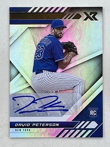 David Peterson 2021 Panini Chronicles XR Auto #17 Sports MLB Mets Trading Card