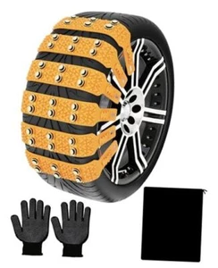 6 Pcs Reusable TPU Car Winter Snow Tire Anti-Skid Chains, Suitable for - Picture 1 of 7