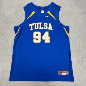 Tulsa Golden Hurricanes Jersey Shirt Adult Large Blue NIKE Basketball Team Hoops - Picture 1 of 11