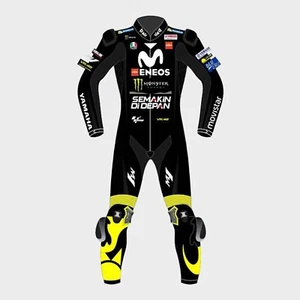 Valentino Rossi Movistar Yamaha Motorcycle/Motorbike Biker's Leather Racing Suit - Picture 1 of 4