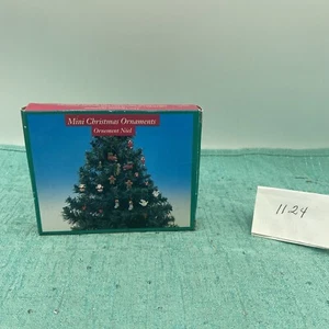 Mini 1” Resin Christmas ornaments,Decor 18 Assorted Pieces. Boxed NEW - Picture 1 of 3