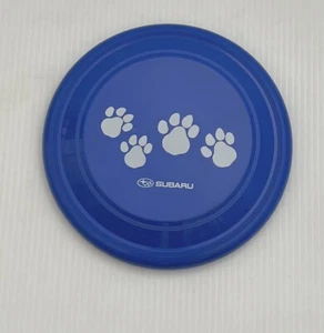 SUBARU Blue Plastic FLYING DISC FRISBEE FLYER 9" Dog Paw Prints & Logo - Picture 1 of 2
