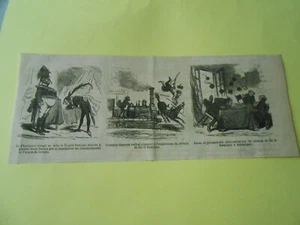 Caricature Vignettes 1853 - Balaclava cosaque voulant s'opposer chemin de fer - Picture 1 of 1