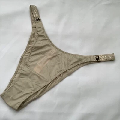 Victoria's Secret Very Sexy Sandstone Shine Strap Brazilian Panties Size XL BNWT - Image 1 of 3