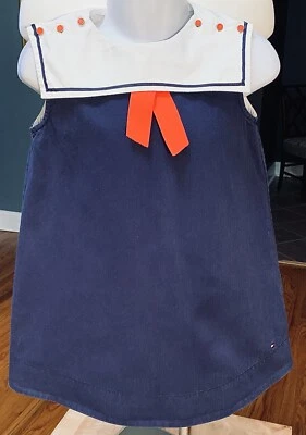Tommy Hilfiger Girls Sailor Dress Sz 3T Red White Blue Nautical - Image 1 of 4