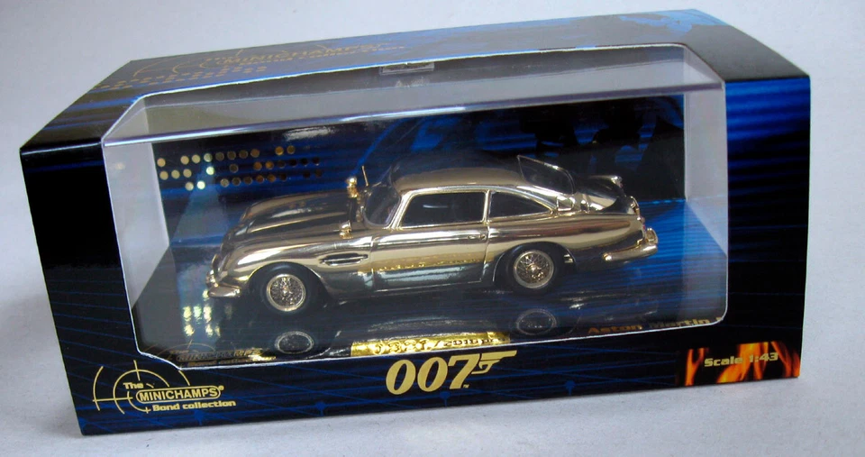 MINICHAMPS JAMES BOND 007 1:43 GOLD PLATED ASTON MARTIN DB5 "CASINO ROYALE" MIB - Immagine 1 di 3