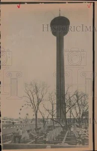 1968 Press Photo Workers finish construction at HemisFair - hpw01528 - Picture 1 of 2