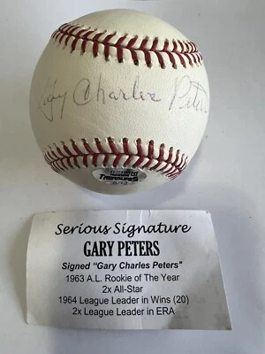 Gary Charles Peters Tristar Serious Signature # 6142976 autógrafo OML béisbol Foto 1 de 4