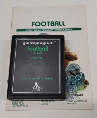 Football [Text Lable] w/ Manual - Atari 2600 - 80s Vintage Sports Video Game - Image 1 of 4