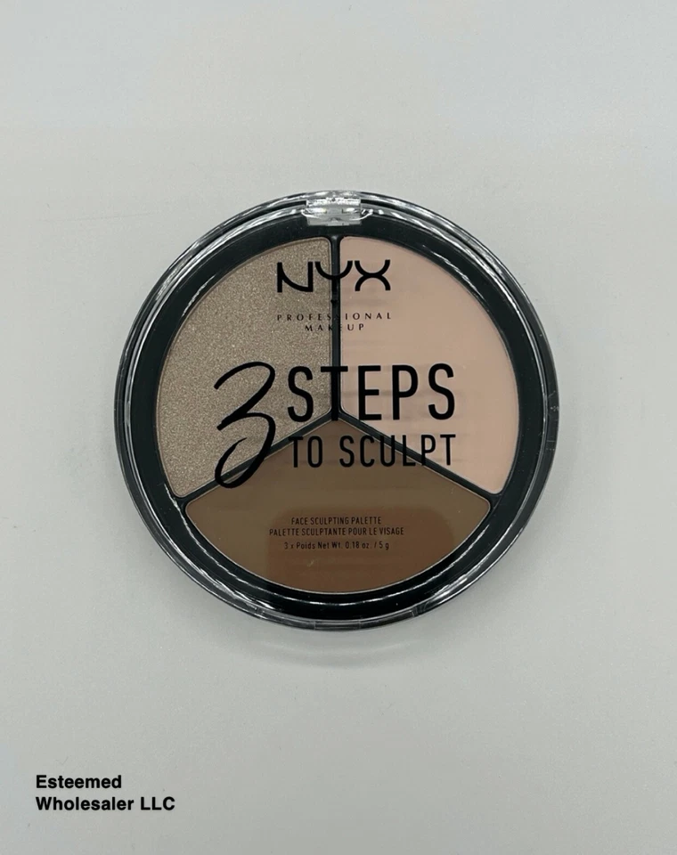 NYX 3 Steps To Sculpt Face Sculpting Palette Fair 3x0.18oz - Image 1 of 1