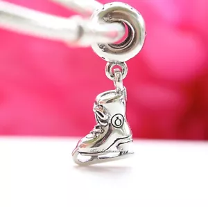 Autentico ciondolo pattino su ghiaccio argento sterling 100% S925 ALE 791025 regalo - Foto 1 di 5
