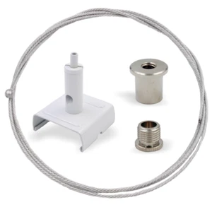 RAPID Abhängeset für Eutrac 3 Phasen Stromschienen, Ø1,5mm Länge 3000mm, weiss - Bild 1 von 5
