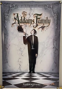 THE ADDAMS FAMILY DS ROLLED ORIGINAL ONE SHEET MOVIE POSTER ANJELICA HUSTON 1991 - Picture 1 of 1