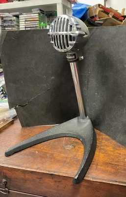 Vintage 60’s Astatic JT-30 Microphone w/ Atlas Boomerang stand Desk Top Mic Jt30 - Image 1 of 4