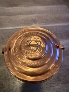 Alte antike italienische Kupfer Puddingform gestempelt Italien mit Deckel - Bild 1 von 10