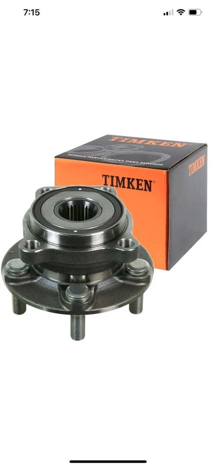Cubo de rolamento de roda dianteira TIMKEN HA590118 para 05 -2014 Subaru Legacy Outback com ABS - Imagem 1 de 4