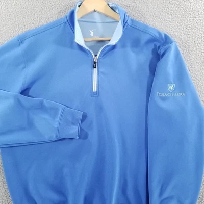 F&G Tech Pullover Mens Large Performance 1/4 Zip Foxland Harbor Golf Sweater - Image 1 of 4