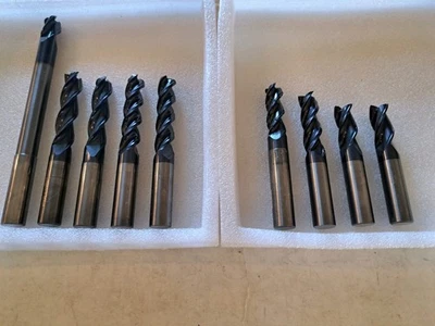 Carburo 1/2 diámetro 3 fresas de flauta 10 piezas CnC afiladas y recubiertas 2,9 lb loteC Foto 1 de 4