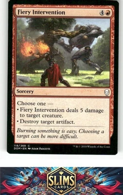 Magic the Gathering MTG Dominaria Fiery Intervention #118 Buy 2 Get 1 - Image 1 of 2