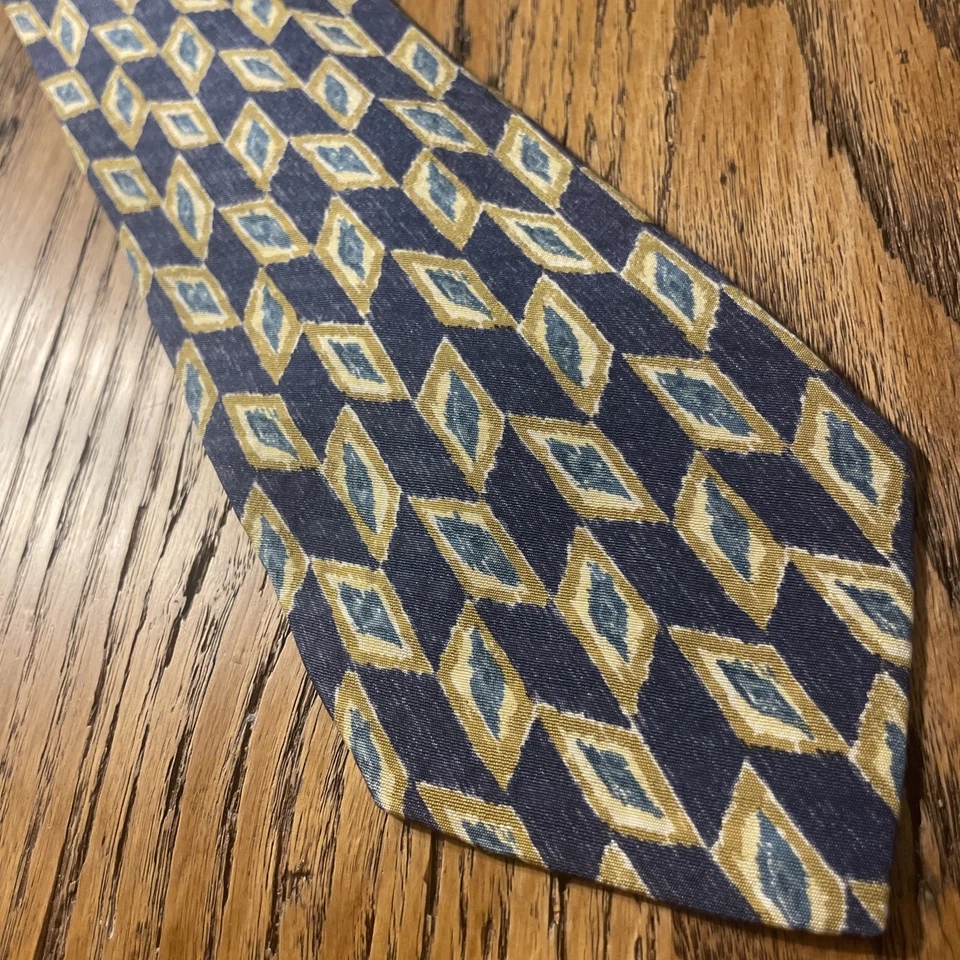 Corbata geométrica de seda Krizia Uomo usada en excelente estado de colección hecha en Italia Foto 1 de 4