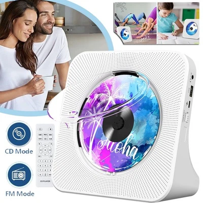 LCD Bluetooth 5.0 CD Player mit Lautsprecher CD Recorder Desktop Plattenspieler - Bild 1 von 4