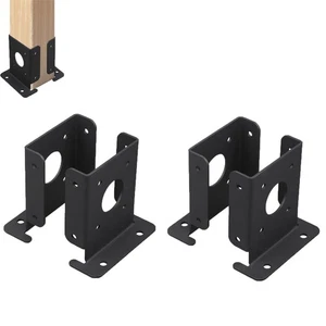 Wpbhk 4 Stck. Holzzaun Pergola Pfosten Basis Klammern Kit Fit 4x4 (Actual: 3,5x3,5)... - Bild 1 von 6