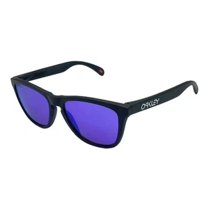 Oakley Frogskins Matte Black Prizm Violet Lens Sunglasses OO9013 (Authentic) - Picture 1 of 10