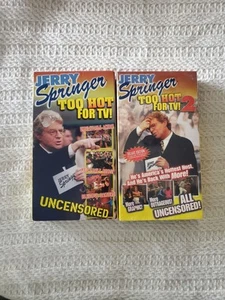 Jerry Springer Too hot For Tv 1 And 2 Vhs - Picture 1 of 2