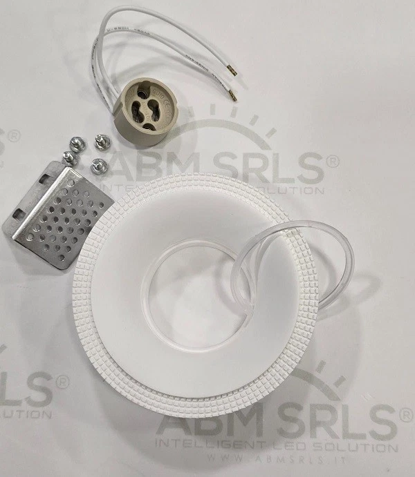 Faretto in gesso a scomparsa rotondo GS-13 + attacco GU10 - Immagine 1 di 1