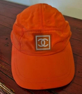 Chanel CC Orange Nylon Cap - Picture 1 of 11