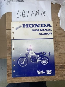 OEM HONDA 1984 - 1985 XL350R SERVICE MANUAL - Picture 1 of 13