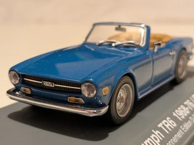 MINICHAMPS TRIUMPH TR6 Blue 1/43 Scale in box 1968-76 Limited Edition 1999 LHD - Image 1 of 4