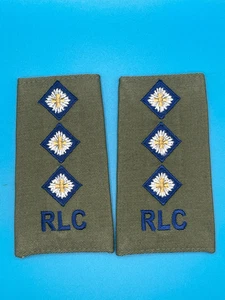 CIIIR OG Rank Slides - Royal Logistic Corps RLC Captain Capt (Pair) - Picture 1 of 1