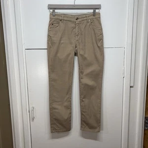 Brunello Cucinelli Trousers Boyfriend Low Slung Beige Cotton Stretch Crop US 2 - Picture 1 of 11