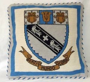 Lancing College Cushion Cover Needlepoint Handmade School - Picture 1 of 3