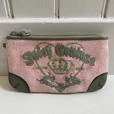 Bolso clutch vintage jugoso alta costura terciopelo rosa bordado Y2K no tiene correa Foto 1 de 4