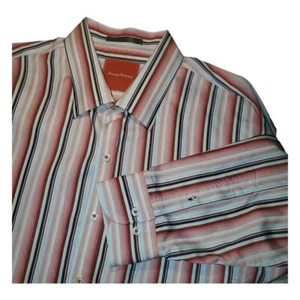Tommy Bahama Men`s Striped Button-Down Shirt Size 2XT Casual Multicolor Casual - Bild 1 von 6