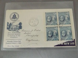 1947 CANADIENSE FDC - ALEXANDER GRAHAM BELL CENTENNIAL 3/4/47 - BRANTFORD ONTARIO - Imagen 1 de 1