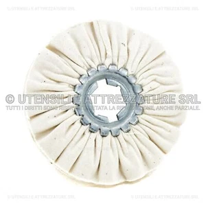 DISCO IN COTONE VENTILATO per LUCIDATURA A SPECCHIO ACCIAIO INOX RAME OTTONE ALL - Foto 1 di 2