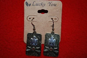 Thunderbird Eagle Tribal Drop Earrings Firebird Arrows Western Antique Brasstone - Picture 1 of 2