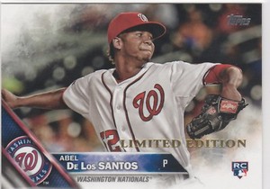 2016 Topps Limited Edition #394 Abel De Los Santos Nationals RC Rookie