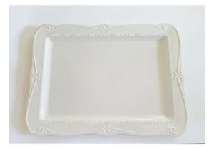 Southern Living Hospitality White 17" Platter / SLAH Gallery Rectangle Platter - Picture 1 of 6