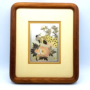 The Peacock Of A Thousand Suns Chokin Katsura 24K Gold & Sterling Japanese  COA - Picture 1 of 7