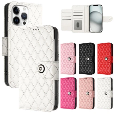 Phone Cover for iPhone 16 Pro 16 Plus 16 SE4 Luxury Embossed Flip Wallet Case - Image 1 of 4